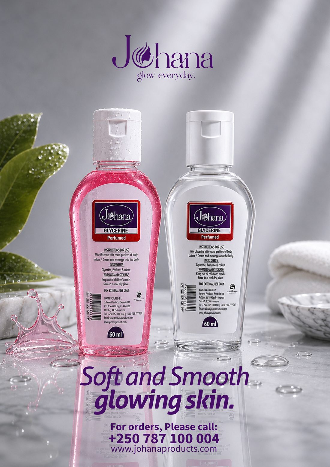 Perfumed Pure Glycerine — Soft and smooth glowing skin.